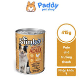 Pate Simba Adult Cho Chó Trưởng Thành Vị Gà & Gà Tây (Lon 415g) - Paddy Pet Shop